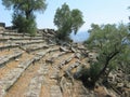 The cavea of the Hellenistic theatre of ancient Alinda