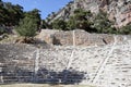 Cavea sitting sections of ancient roman theatre of Arykanda archaeological site, Turkey