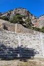 Cavea sitting sections of ancient roman theatre of Arykanda archaeological site, Turkey