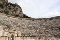 Cavea sitting sections of ancient roman theatre of Myra near Demre, Turkey