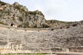 Cavea sitting sections of ancient roman theatre of Myra near Demre, Turkey