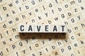 Caveat word concept on cubes