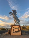 Cave Creek Monument, welcome sign Arizona,USA