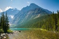 Cavell Lake in Jasper National Park, Canada Royalty Free Stock Photo