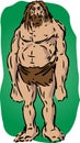 Caveman illustration Royalty Free Stock Photo