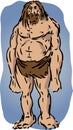 Caveman illustration Royalty Free Stock Photo