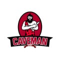 Caveman mascot logo for e sports team Royalty Free Stock Photo