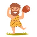 Caveman prehistoric neanderthal mascot design illustration Royalty Free Stock Photo