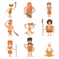 Caveman primitive stone age people