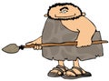 Caveman With A Spear Royalty Free Stock Photo