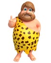 Caveman with Thums up sign Royalty Free Stock Photo