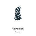 Caveman vector icon on white background. Flat vector caveman icon symbol sign from modern fashion collection for mobile concept