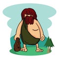 caveman. Vector illustration decorative design Royalty Free Stock Photo