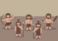 Caveman warrior flat graphic