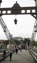 Cavenagh bridge over singapore river