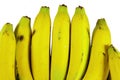 cavendish banana or bunch banana ripe yellow and delicious isolated on white background Royalty Free Stock Photo