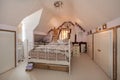 Attic Bedroom in an old cottage Royalty Free Stock Photo