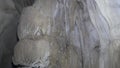 Caveology. Stalactites congelation, helictite in the cave