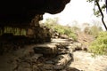 Cavern of seasonal chitradhara waterfall Royalty Free Stock Photo