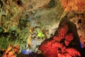Cavern at Ha Long Bay in Vietnam Royalty Free Stock Photo