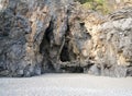 Cavernous beach Royalty Free Stock Photo