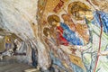 Religious cave paintings,Ostrog Monastery,Montenegro,Eastern Europe Royalty Free Stock Photo