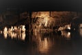 Underground cave - Drach cave of Mallorca island with traditional boat concert, Spain