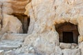 Caves of Matala. Crete, Greece Royalty Free Stock Photo