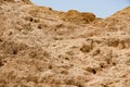 Caves on the Mount of Temptation in the desert Royalty Free Stock Photo