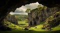 Captivating Cave Photograph Of Danish Hills In Traditional British Landscape Style