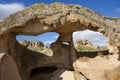 Caves and rock formations, Gulsehir, Cappadocia, Turkey Royalty Free Stock Photo