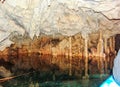 Caves of Spileo Dirou in Greece Royalty Free Stock Photo