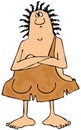 Cavewoman with saggy boobs Royalty Free Stock Photo