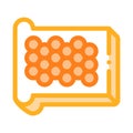 Caviar On Bread Icon Vector Outline Illustration Royalty Free Stock Photo