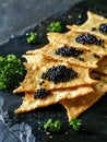 Caviar Crackers Royalty Free Stock Photo
