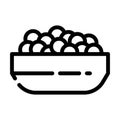 caviar fish line icon vector illustration Royalty Free Stock Photo