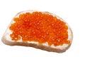 Caviar sandwich Royalty Free Stock Photo