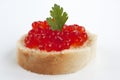 Caviar sandwich Royalty Free Stock Photo