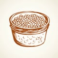 Caviar. Vector drawing