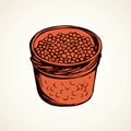 Caviar. Vector drawing