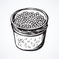 Caviar. Vector drawing