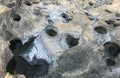 Cavities and holes in rocks