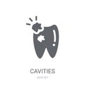 Cavities icon. Trendy Cavities logo concept on white background Royalty Free Stock Photo