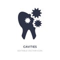 cavities icon on white background. Simple element illustration from Dentist concept