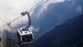 Cavity carrying cable car people in Sapa to Fansipan peak