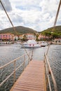 Cavo, Island of Elba Province of Livorno Italy - 20 September 2021 Port of Cavo with dramatic sky before thunderstorm Royalty Free Stock Photo