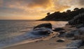 Cavoli Beach on Elba Island at sunset Royalty Free Stock Photo