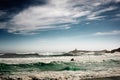 Cavoli island in Villasimius, on the south of Sardinia, on a stormy sea.