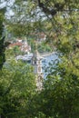 Cavtat Croatia view on bell tower of Franciscan monastery