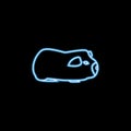 cavy icon in neon style. One of rodents collection icon can be used for UI, UX